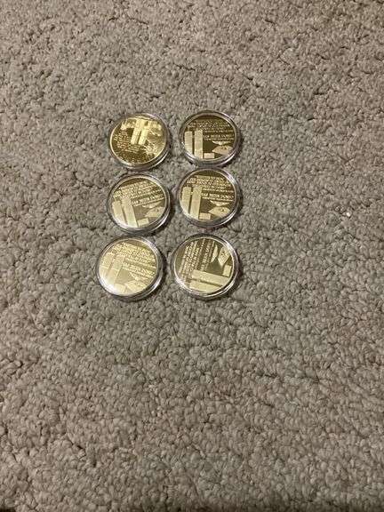 Lot of Six 9/11 Tribute Coins image