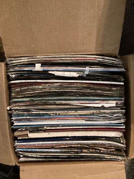 Box of Assorted Vinyl Records image