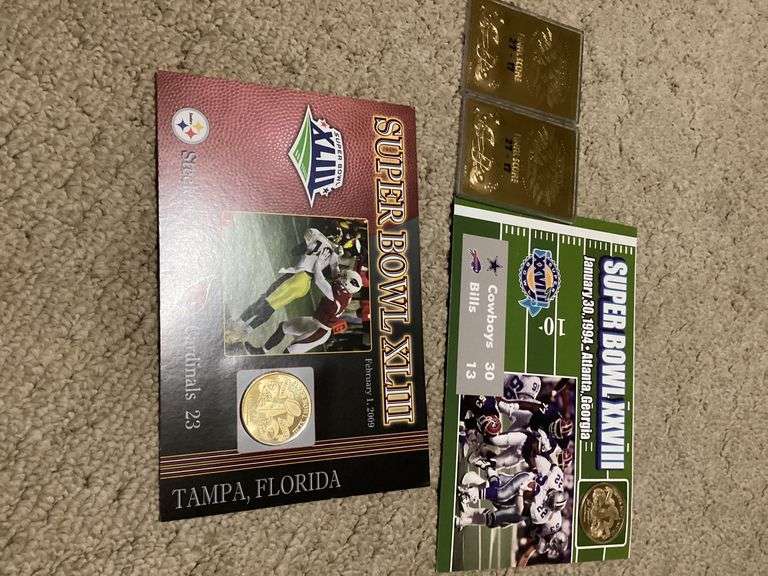 Super Bowl Collectible Card & Medallion Lot image