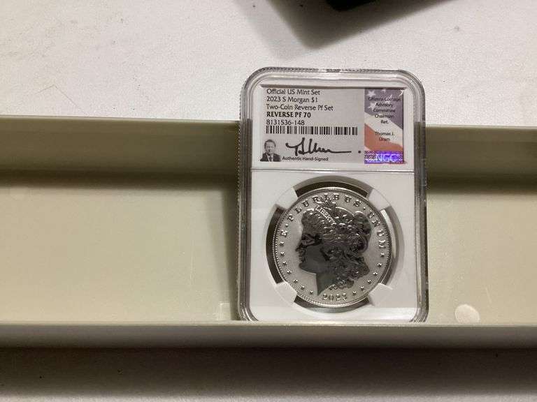 2023 S Morgan $1 Two-Coin Reverse Proof PF 70 Set NGC image