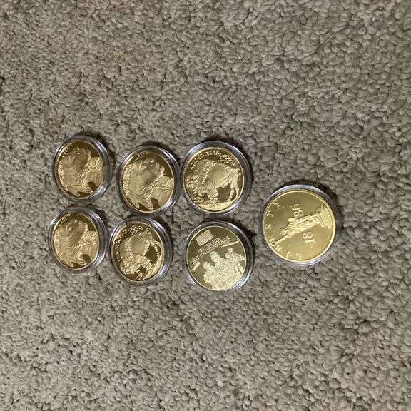 Lot of (7) 2012 $50 Buffalo Tribute Proof Coins image