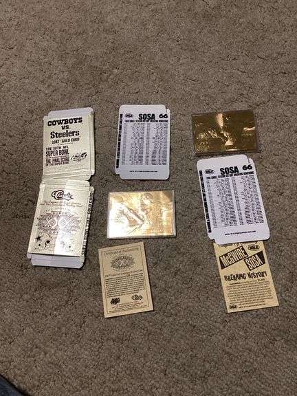 23kt Gold Super Bowl & McGwire/Sosa Cards image