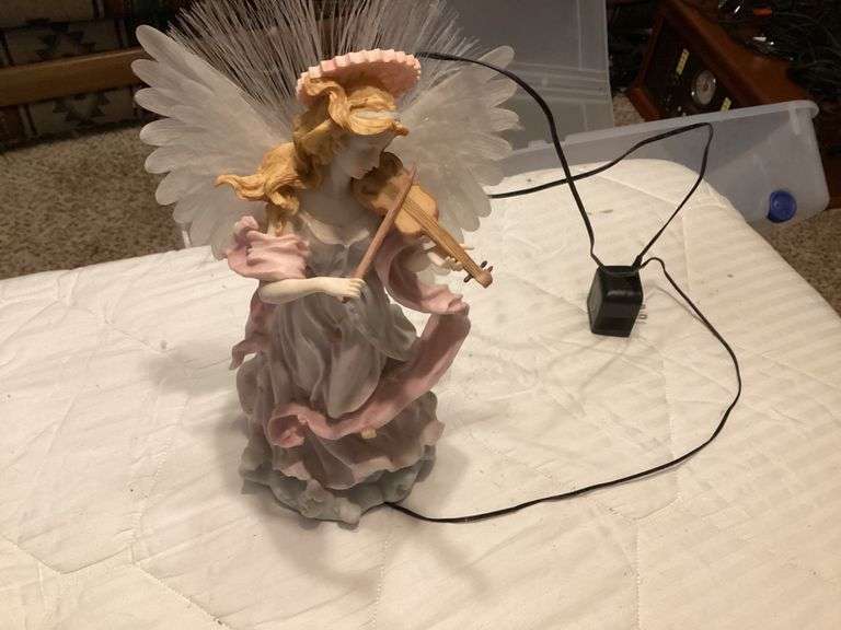 Fiber Optic Angel Violin Player Statue image