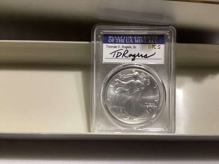 2021 Silver Eagle Type 2 PCGS MS70 First Day of Issue $1 Coin image