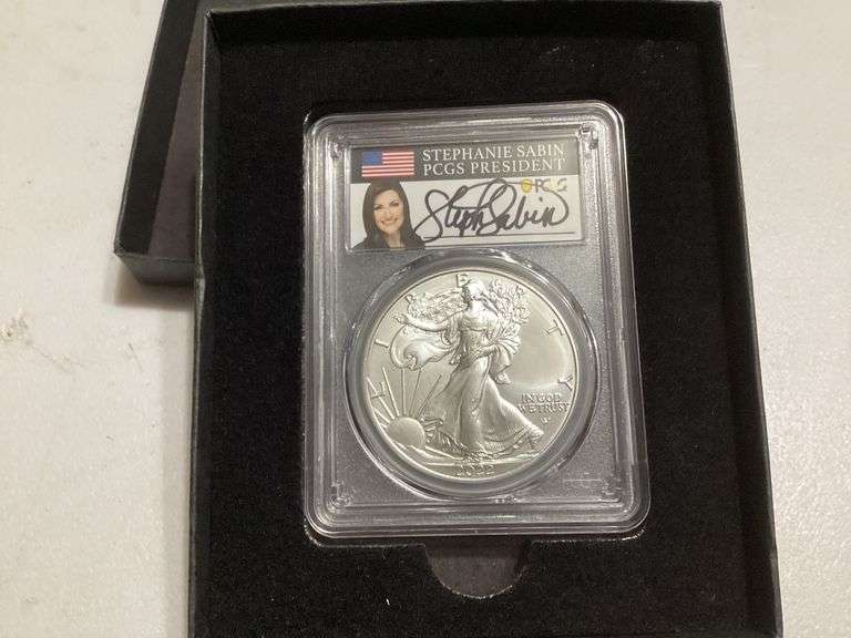 2022 PCGS MS70 American Silver Eagle - Stephanie Sabin Signed image