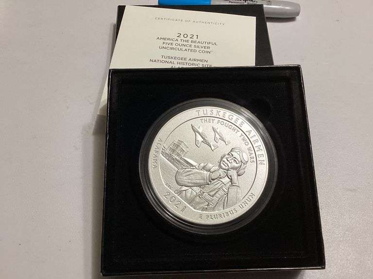 2021 Tuskegee Airmen Five Ounce Silver Uncirculated Coin image