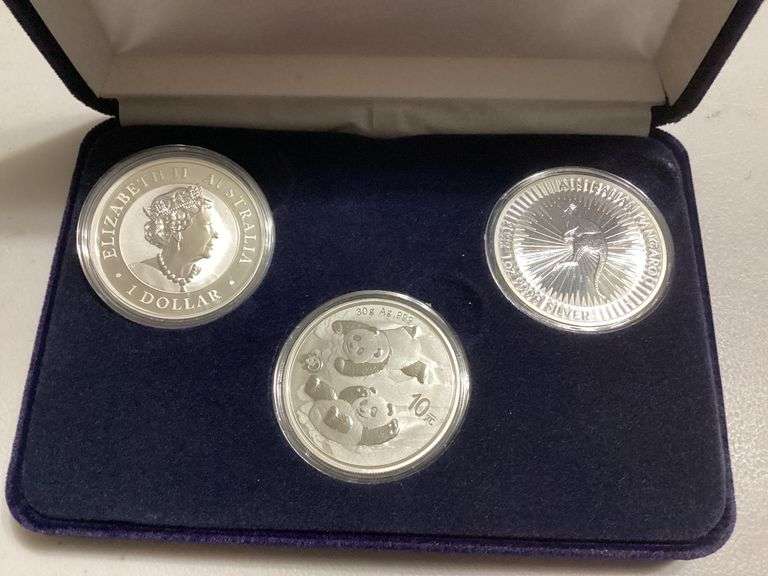 Silver Coins - Kookaburra, Kangaroo, Panda - Lot 80 image