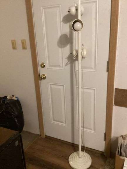 White Torchiere Floor Lamp image