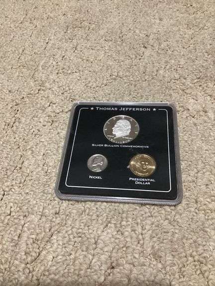 Thomas Jefferson Silver Bullion Commemorative Coin Set image