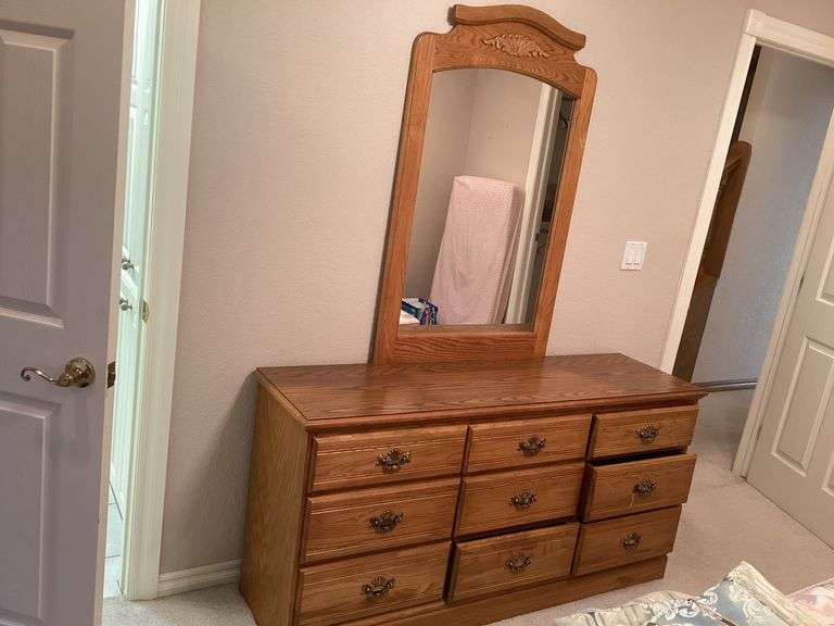 Dresser and Mirror Set image