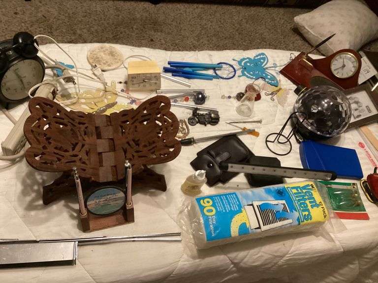 Mixed Lot of Clocks, Book Stand, Home Items and More image