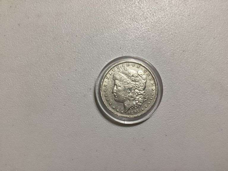 1891 US Morgan Silver Dollar image