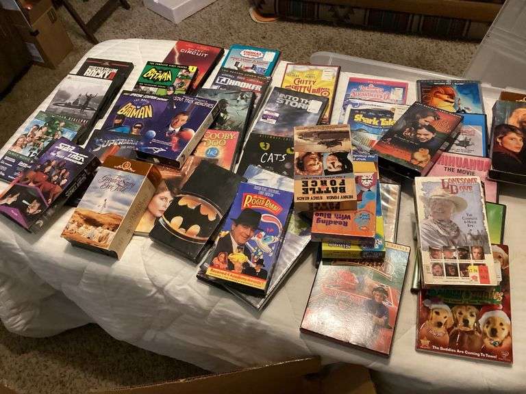 Lot of Assorted VHS Movies and Blank Tapes image
