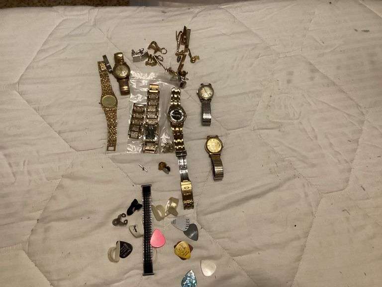 Watches, Cufflinks, Tie Clips, and Guitar Picks Assortment image
