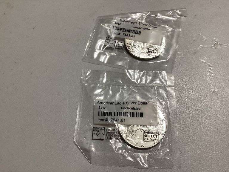 Two American Eagle Silver Dollars (2016 & 2017) image