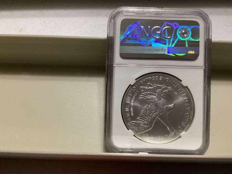 2022(W) Eagle $S I First Day of Issue MS 70 NGC Coin Authentic Hand-Signed image