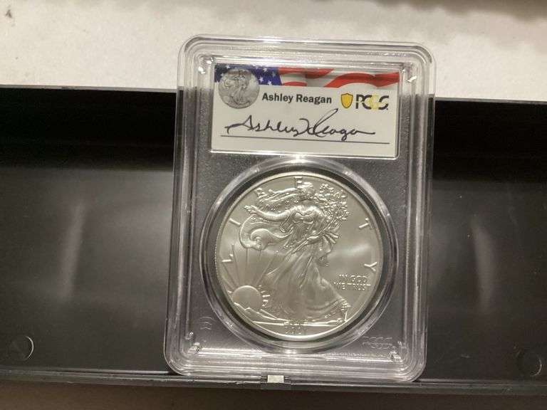 2021 Silver Eagle T1 Emergency Issue - PCGS MS70 Signed by Ashley Reagan image