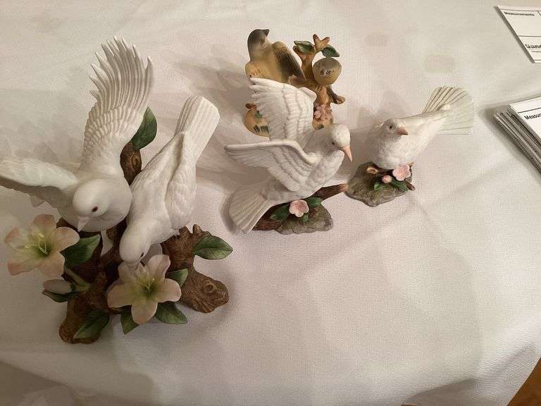 Set of Three Decorative Bird Figurines image