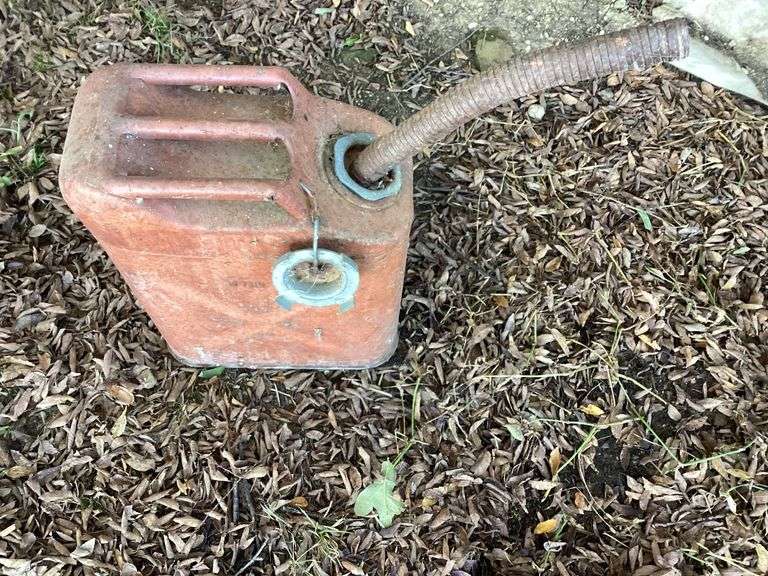 Orange Gas Can with Spout image
