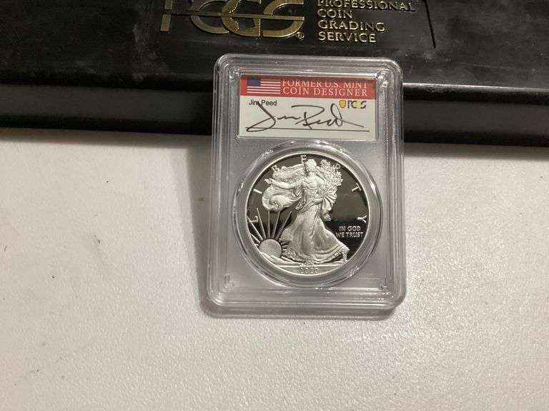 2020-W $1 Silver Eagle PCGS PR70DCAM - Jim Peed Signed image