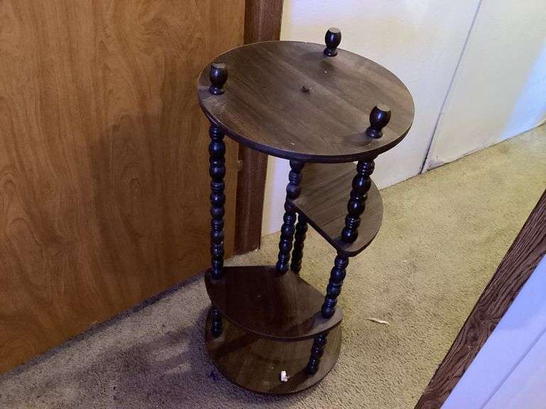 Three-Tier Wooden Plant Stand image