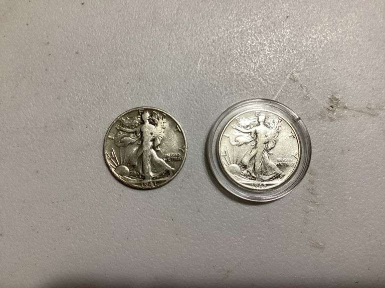 Two Walking Liberty Half Dollars - 1941 image