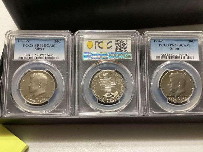 Three 1976-S PCGS PR69DCAM Silver Half Dollars image