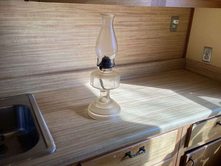 Clear Glass Oil Lamp with Chimney image