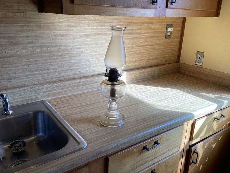 Clear Glass Oil Lamp with Chimney image