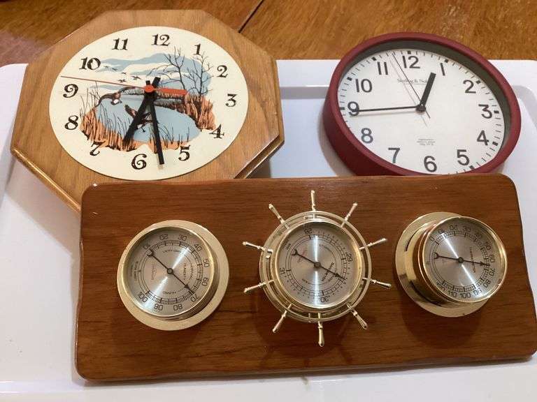 Wall Clocks and Weather Station Set image