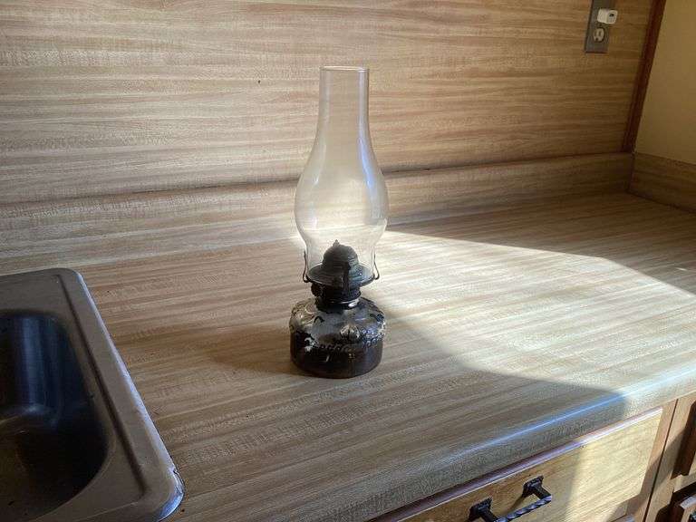 Vintage Style Glass Oil Lamp image
