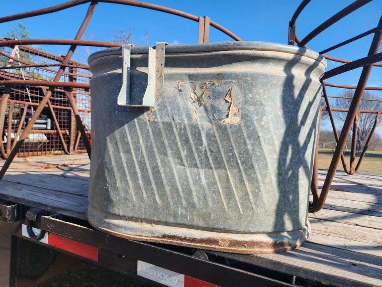 Galvanized Livestock Water Trough image
