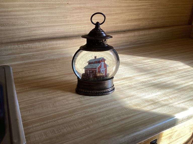 Decorative Snow Globe with Barn Scene image