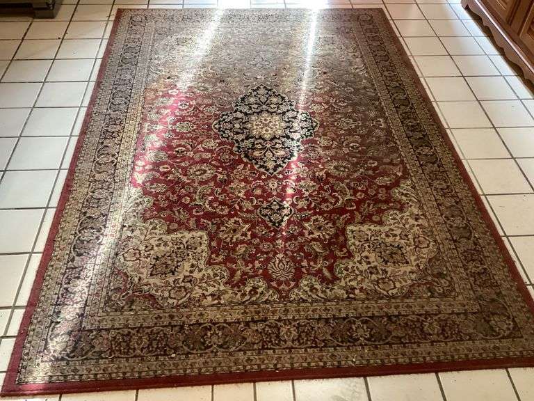 Large Area Rug with Floral Design image