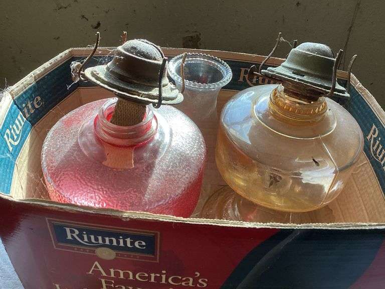 Collection of Oil Lamps with Glass Shade image