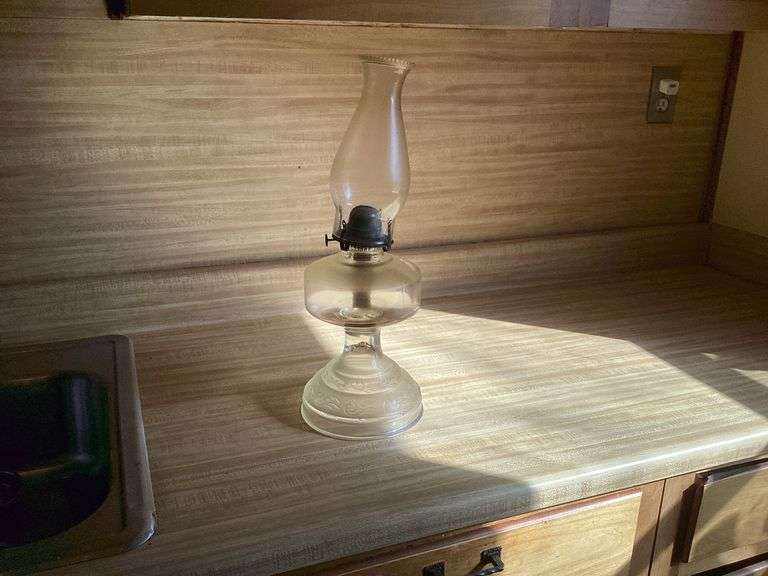 Clear Glass Oil Lamp with Chimney image