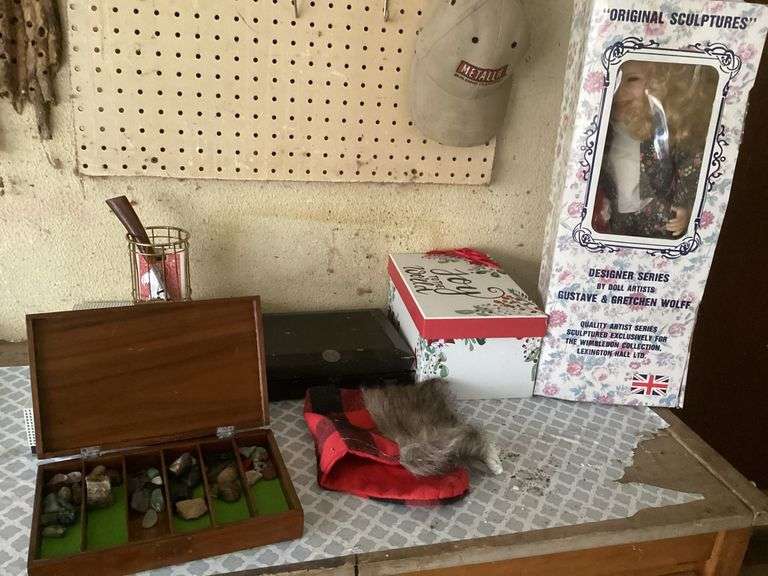 Wooden Box with Assorted Rocks and Minerals image
