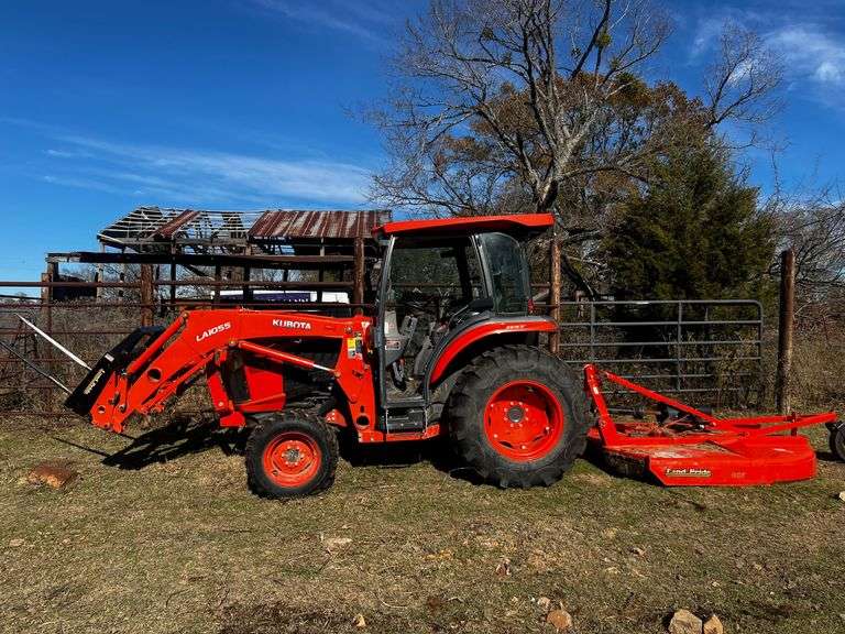 Kubota Tractor with LA1055 Loader and Land Pride Mower image