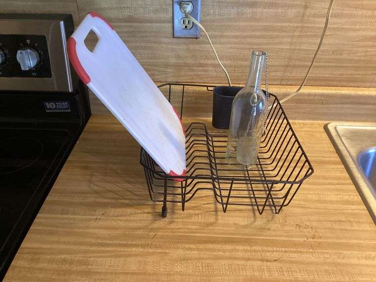 Dish Drying Rack with Cutting Board and Bottle image
