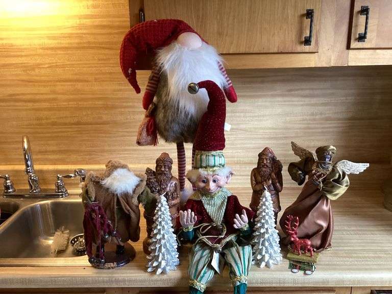 Holiday Decor Collection: Santa, Elf, Angel Figurines and More image