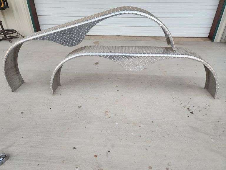 Pair of Aluminum Diamond Plate Trailer Fenders image