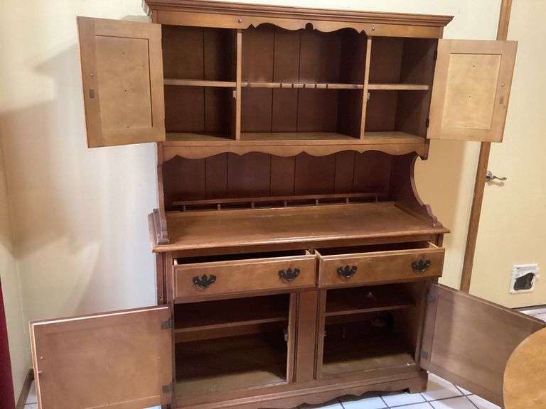 Traditional Wooden Hutch with Storage image