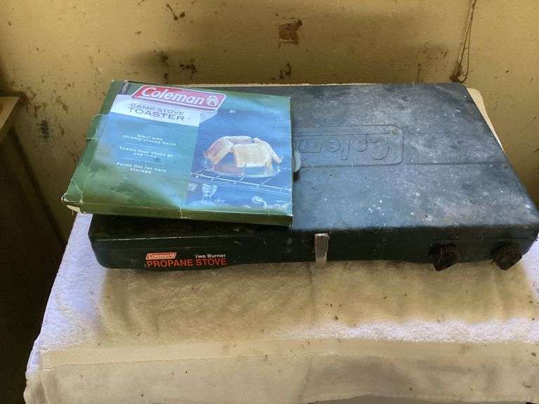Coleman Two Burner Propane Stove with Toaster Attachment image
