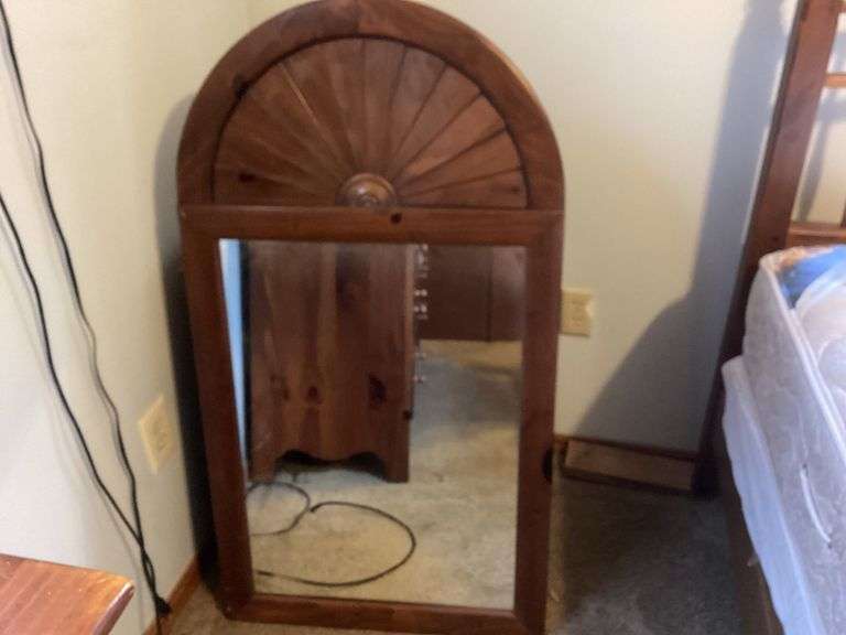 Ethan Allen Wood Framed Wall Mirror image