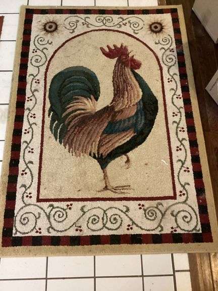 Rooster Motif Area Rug image