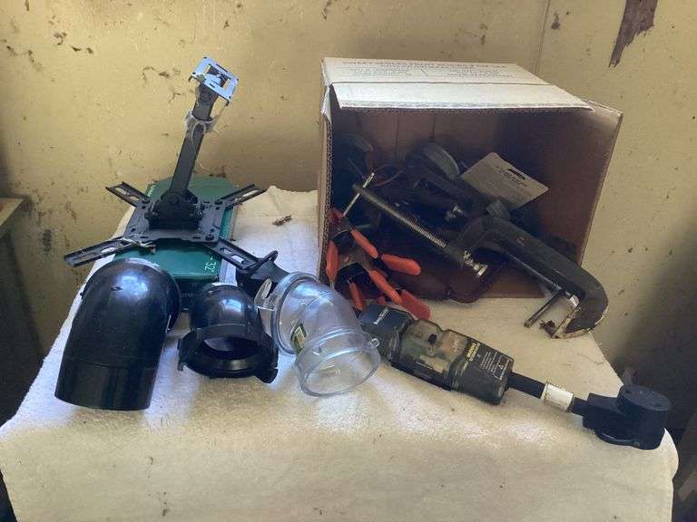 Mixed Lot of Tools, Clamps, and Various Hardware image