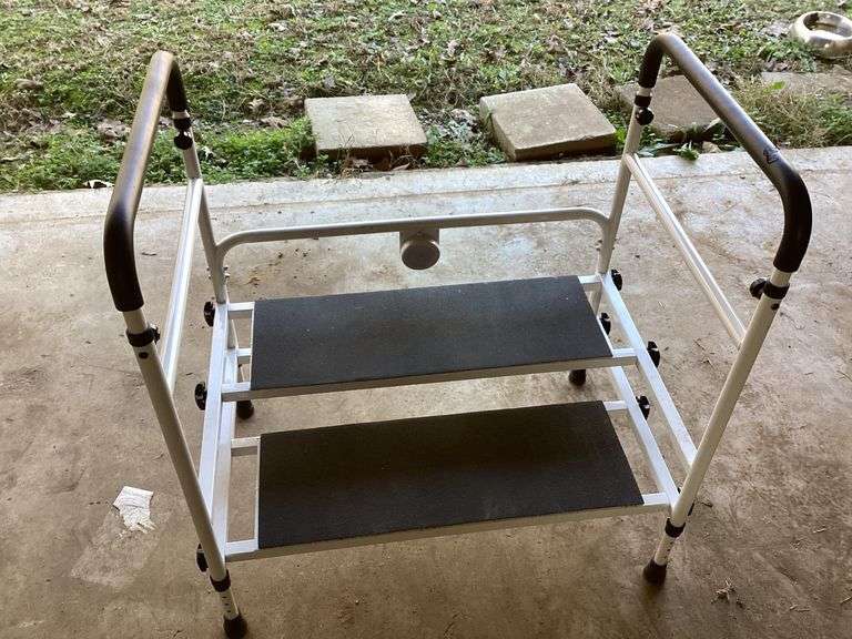 Portable Two-Step Platform with Handrails image