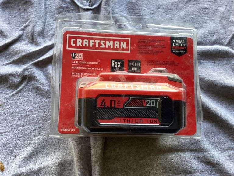 Craftsman V20 4.0 Ah Lithium Ion Battery image