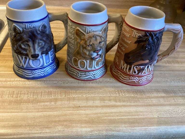 Tom O'Brien American Animal Stein Series - Wolf, Cougar, and Mustang image