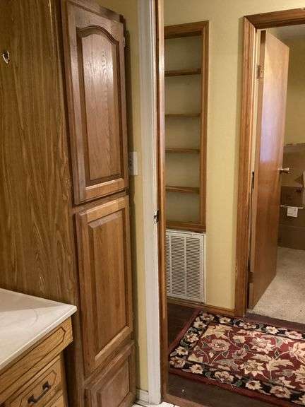 Oak Bathroom Storage Cabinet image